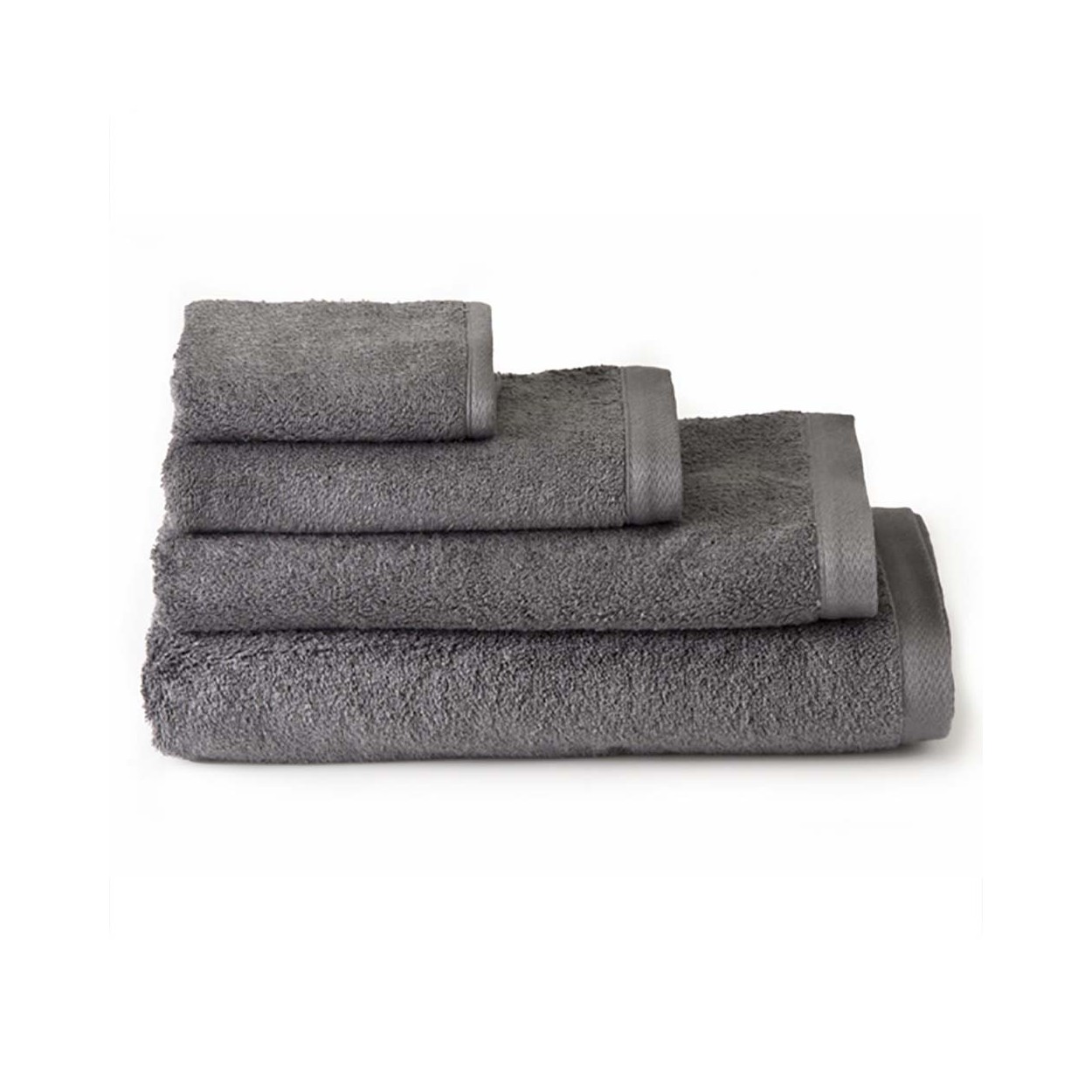 Toalla de baño tocador algodón gris (30x50)