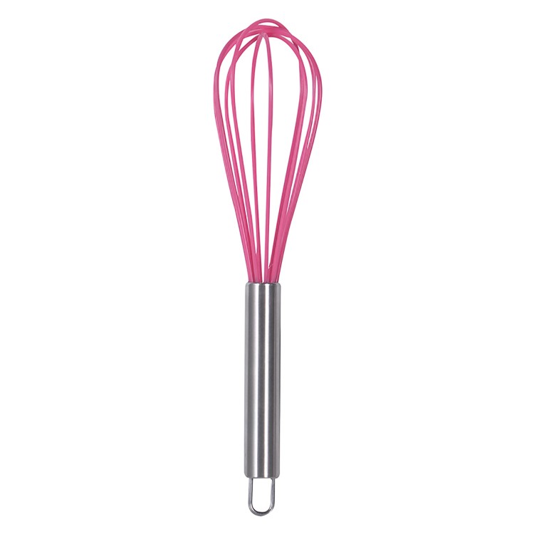 VARILLAS COCINA SILICONA ACERO INOX, BATIDOR MANUAL 25,5CM
