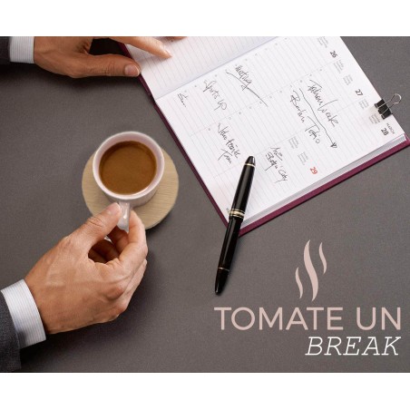 JUEGO 6 TAZAS CAFÉ CON PLATO BAMBÚ ROSA PALO 100ML NATURA