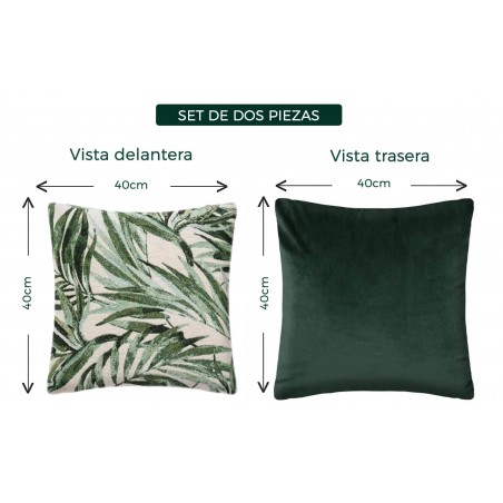 FUNDA DE COJINES JUNGLE 2 PIEZAS 40X40CM