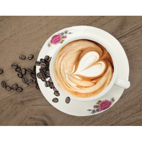 JUEGO DE CAFÉ 6 TAZAS Y 6 PLATOS "ESTILO PROVENZAL" 150ML