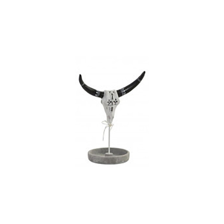Anillero expositor en forma de cabeza de res para joyas o anillos. Diseño Étnico. Muy original. 18 x 23.5 cm - Hogar y más