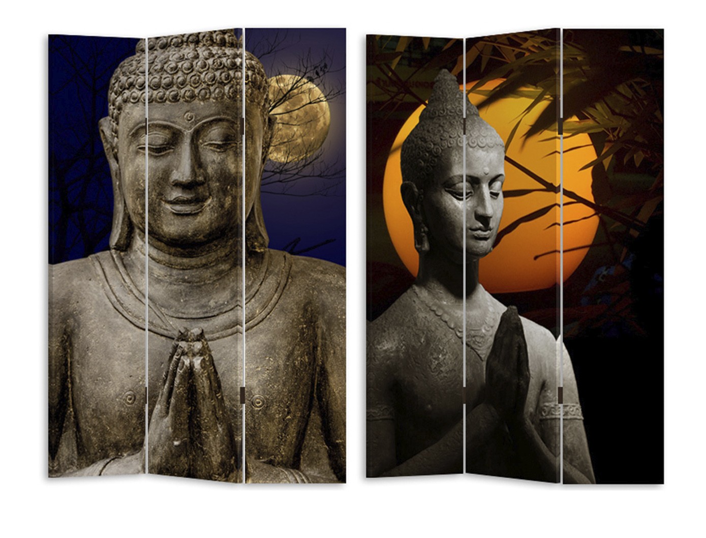 Biombo de tela fotoimpresión con diseño de buda 120x180