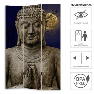 BIOMBO DE LIENZO FOTOIMPRESIÓN "BUDA" 120X180