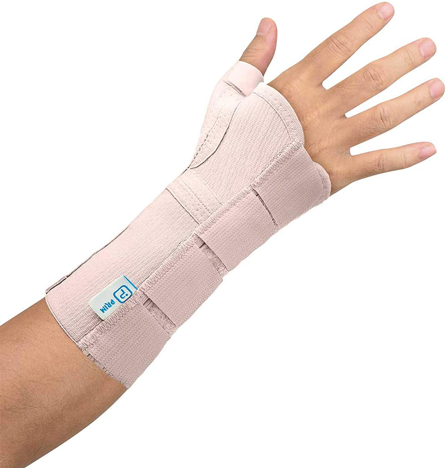Muñequera y pulgar de estabilización larga con férula de pulgar y palmar, talla S, mano derecha
