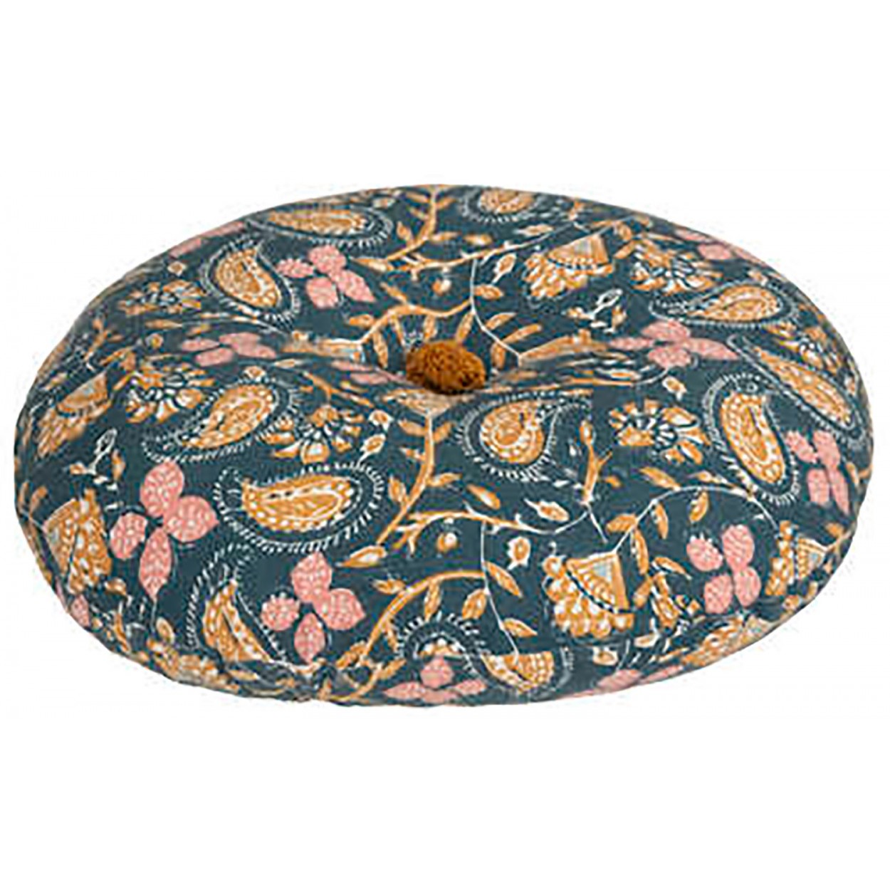 COJÍN DECORATIVO CIRCULAR FOLCLORE POMPON