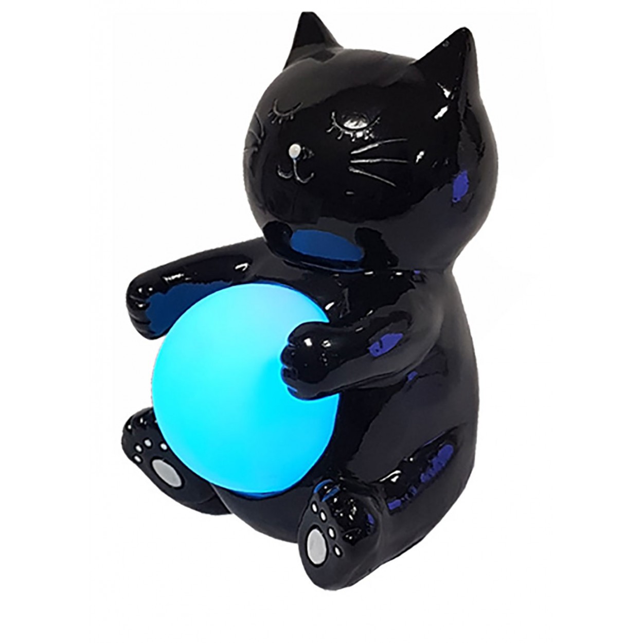 Hucha infantil de gato con luz led.