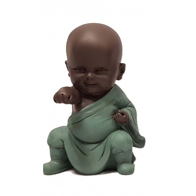 Monje budista, figura decorativa de resina