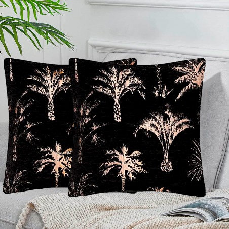 FUNDA COJINES BLACK JUNGLE 2 PIEZAS
