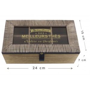 Caja de madera para té e infusiones.