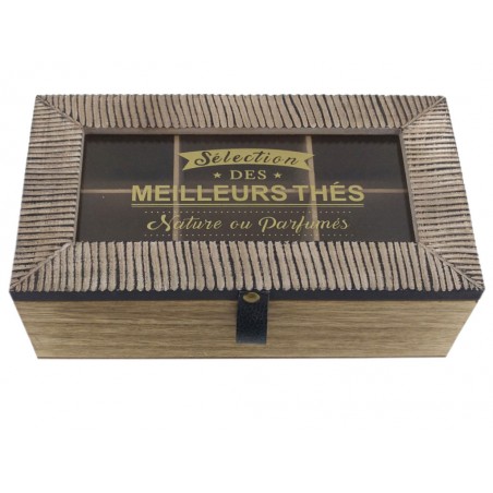 Caja de madera para té e infusiones.