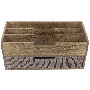 Archivador de madera étnico organizador.