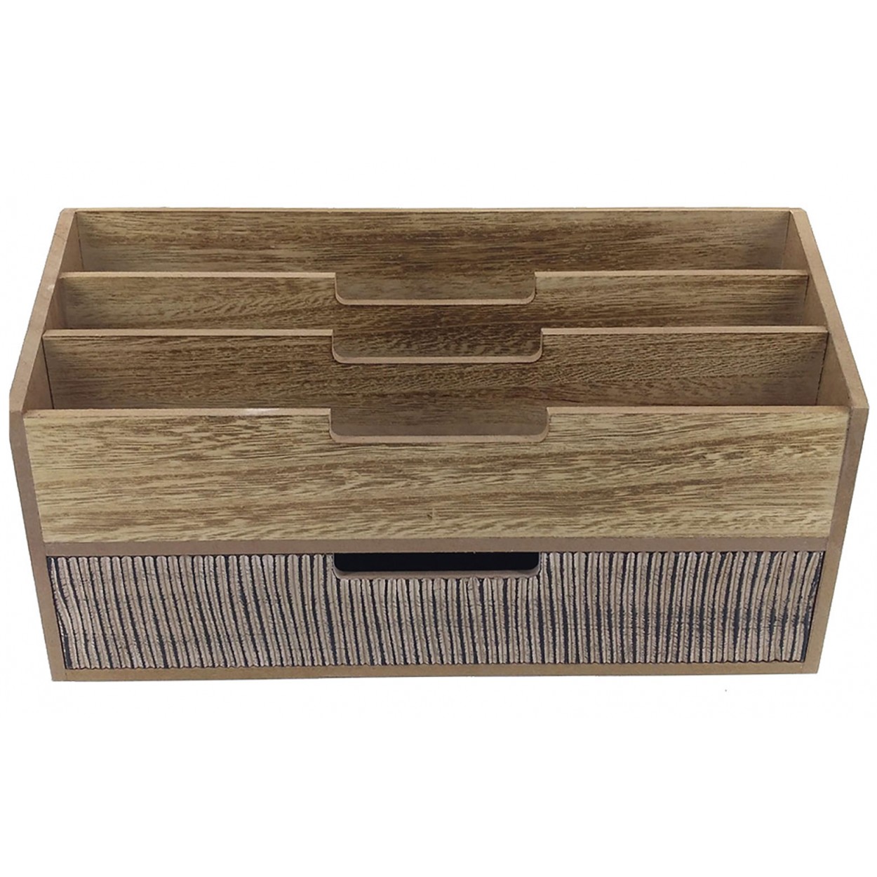 Archivador de madera étnico organizador.