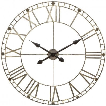 Reloj de pared vintage metálico grande decoración.
