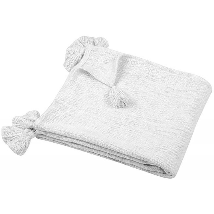 PLAID MANTA INVIERNO 100% ALGODÓN CHIARA BLANCO