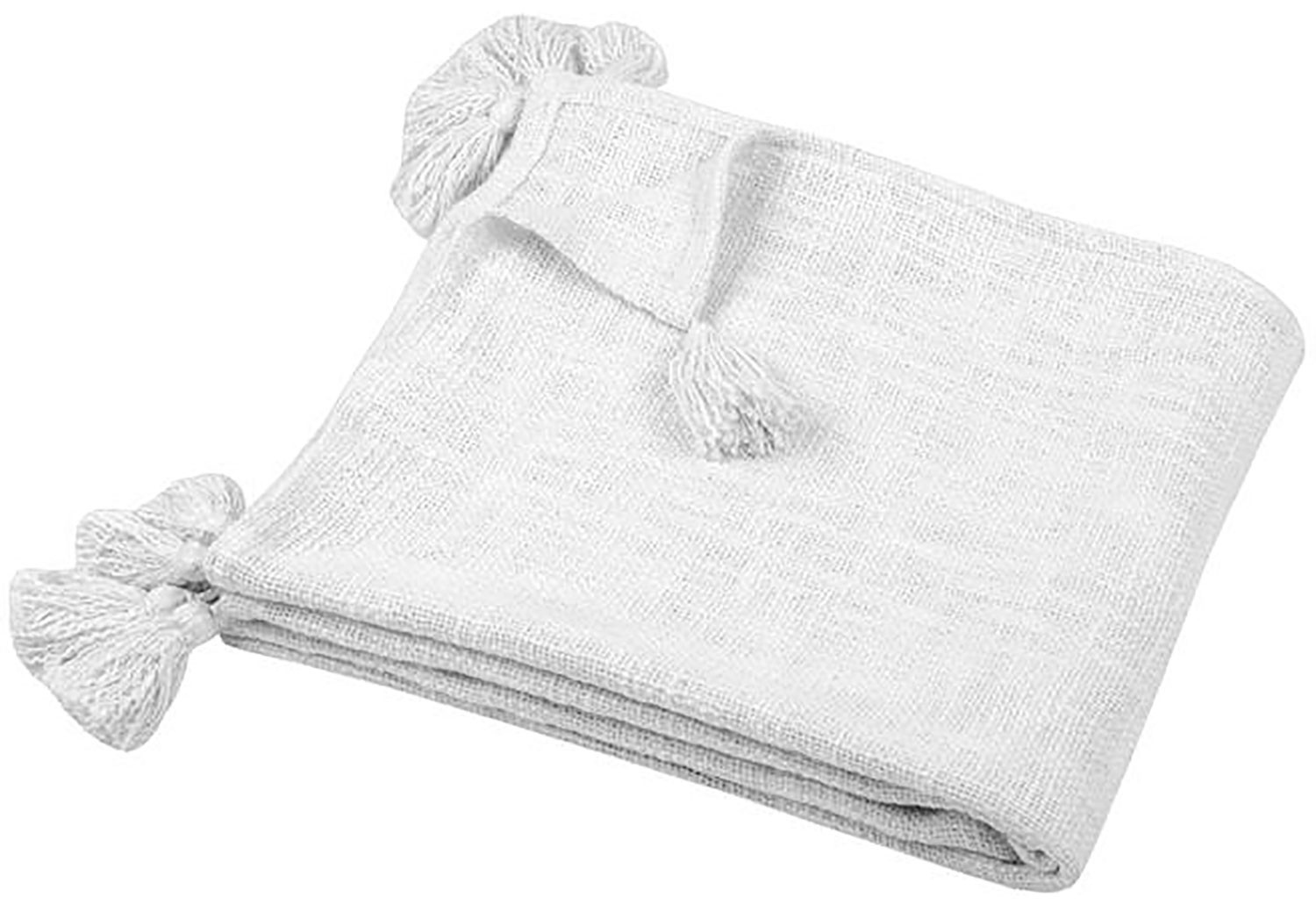 PLAID MANTA INVIERNO 100% ALGODÓN CHIARA BLANCO