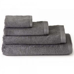 Serviette de douche en coton gris (70x140)