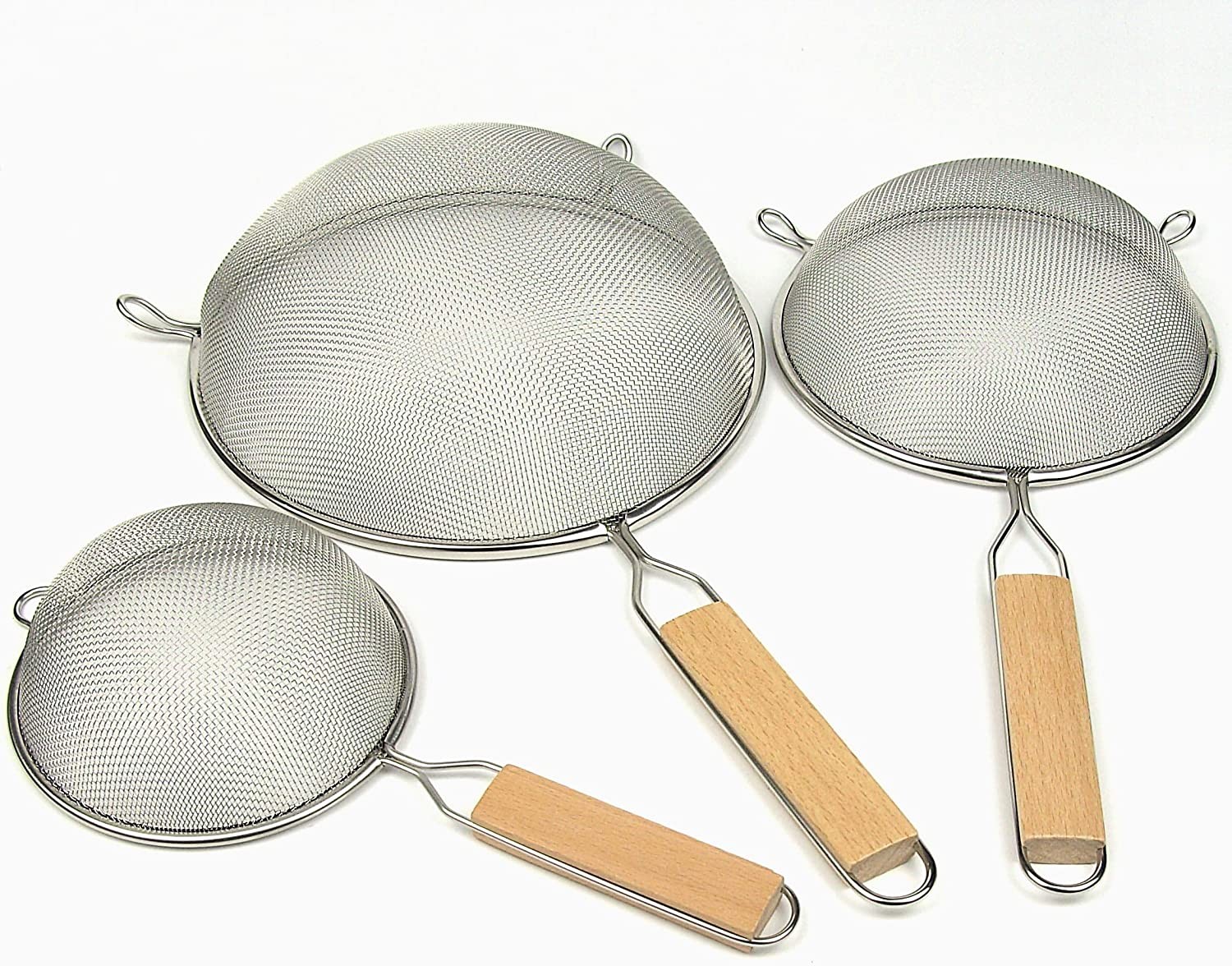 Colador de acero inoxidable set de 3.