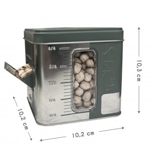 caja metalica para legumbres cocina con dosificador comprar barato.