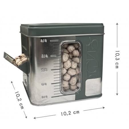 caja metalica para legumbres cocina con dosificador comprar barato.