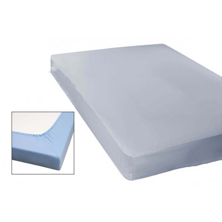 PROTECTOR DE CAMA COLOR AZUL. 150x190CM