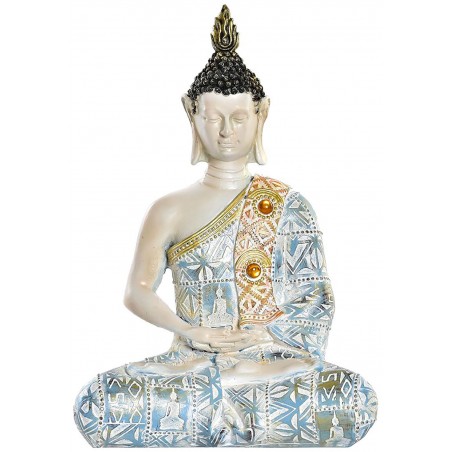 BUDA DECORACIÓN FIGURA SENTADA DHARMA 9,5X6,5X16CM