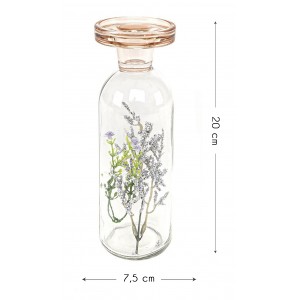 portavelas decorativo con flores secas, decoracion de hogar tienda online barata