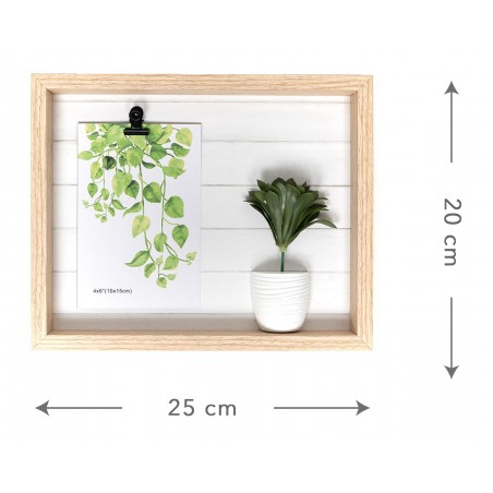 portafotos pared con pinza y maceta decorativa, decoracion de hogar barata comprar tienda online