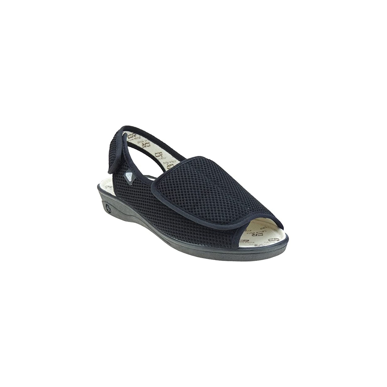 ZAPATILLA REJILLA NAILON PUNTA ABIERTA PARA MUJER. COLOR AZUL