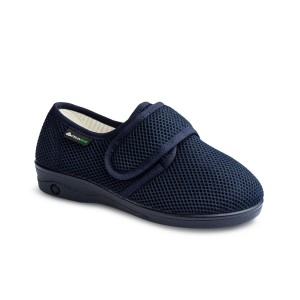 ZAPATILLA CON REJILLA COLOR AZUL MARINO SANITARIO