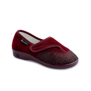 ZAPATILLA SANITARIA VENUS CON VELCRO COLOR BURDEOS
