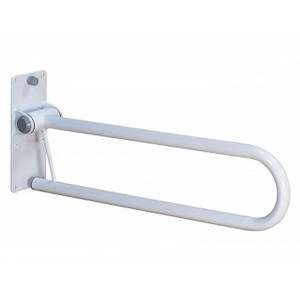 BARRA DE BAÑO ABATIBLE DE COLOR BLANCO 55CM