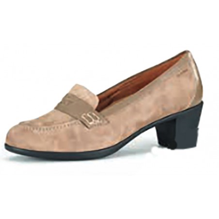 ZAPATO DE TACÓN SEÑORA. COLOR TAUPE