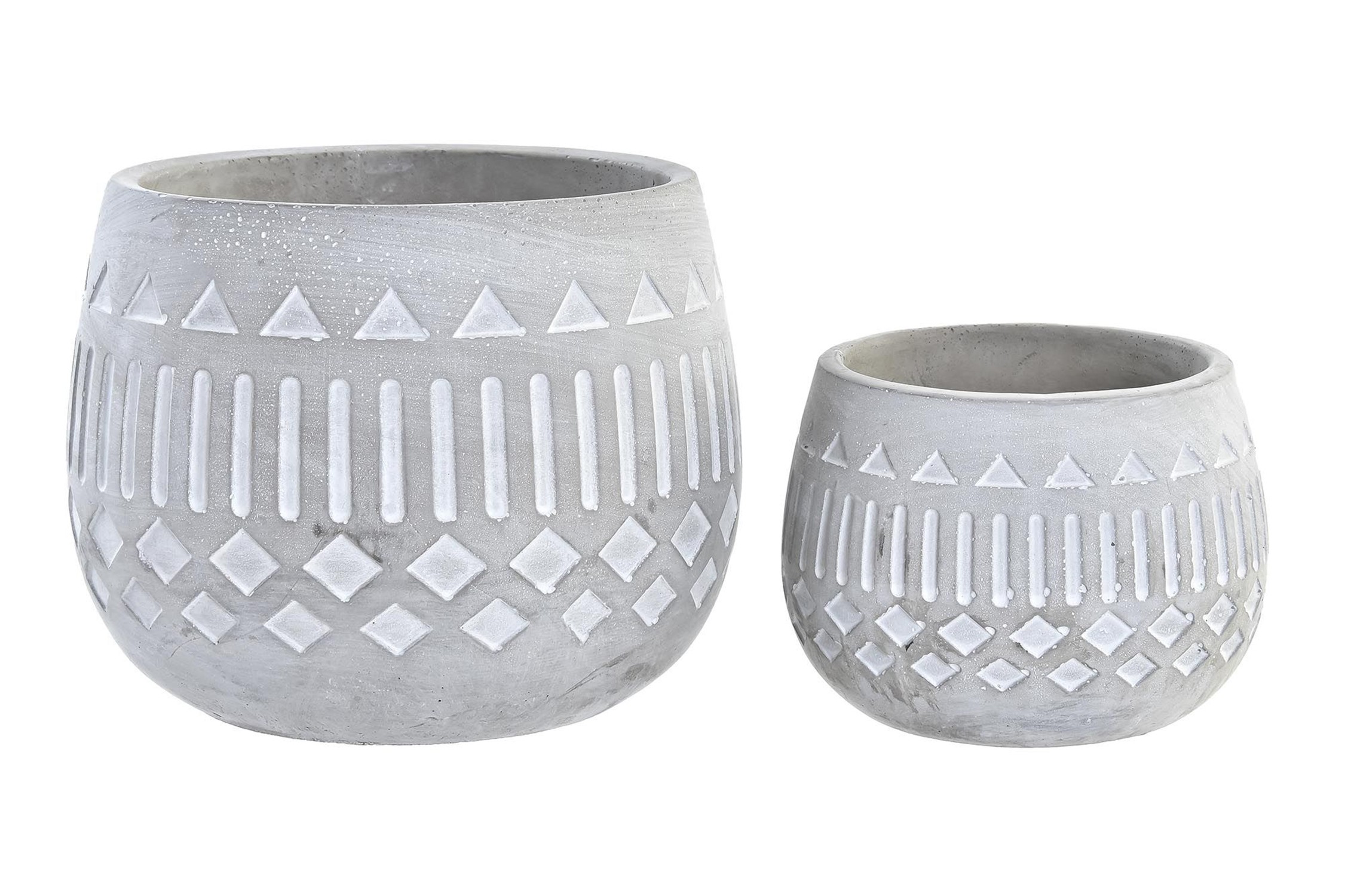 macetero decorativo de cemento en set de 2, comprar decoracion de jardin