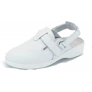 ZUECO CON VELCRO. COLOR BLANCO