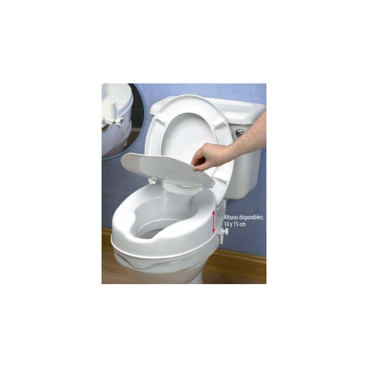 ELEVADOR DE WC 15CM CON TAPA BLANDO