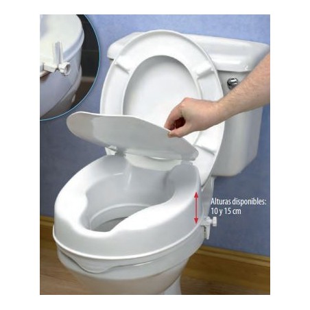 ELEVADOR DE WC 15CM CON TAPA BLANDO