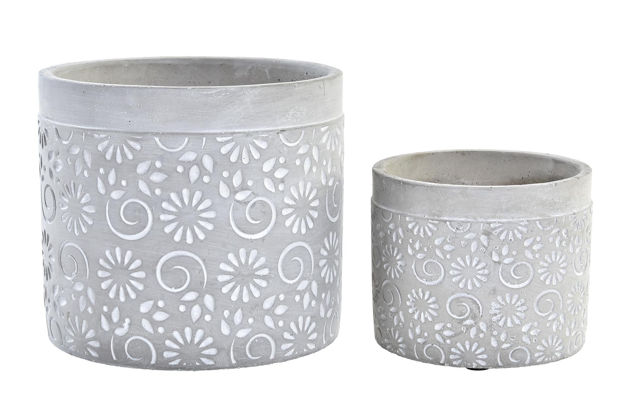macetero decorativo de cemento en set de 2, comprar decoracion de jardin