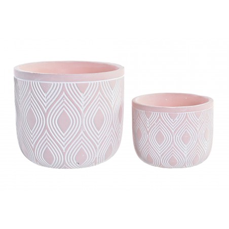 macetero decorativo de cemento en set de 2, comprar decoracion de jardin