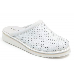 ZUECO SANITARIO UNISEX CON TALÓN ABIERTO PALA PICADA BLANCO