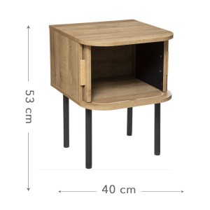 mesita de noche en madera decoracion muebles auxiliares baratos dormitorio