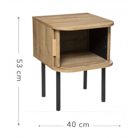 mesita de noche en madera decoracion muebles auxiliares baratos dormitorio