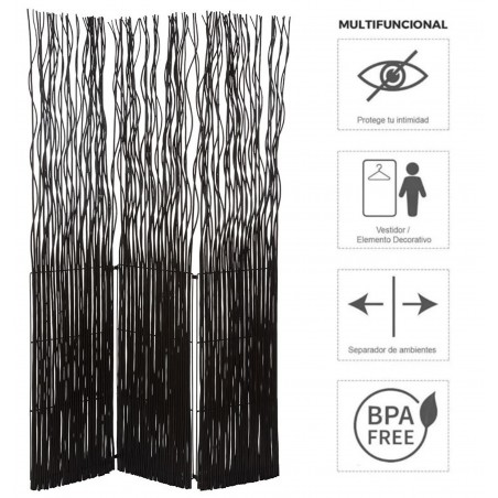Biombo separador negro para decorar tu hogar a los mejores precios tienda online