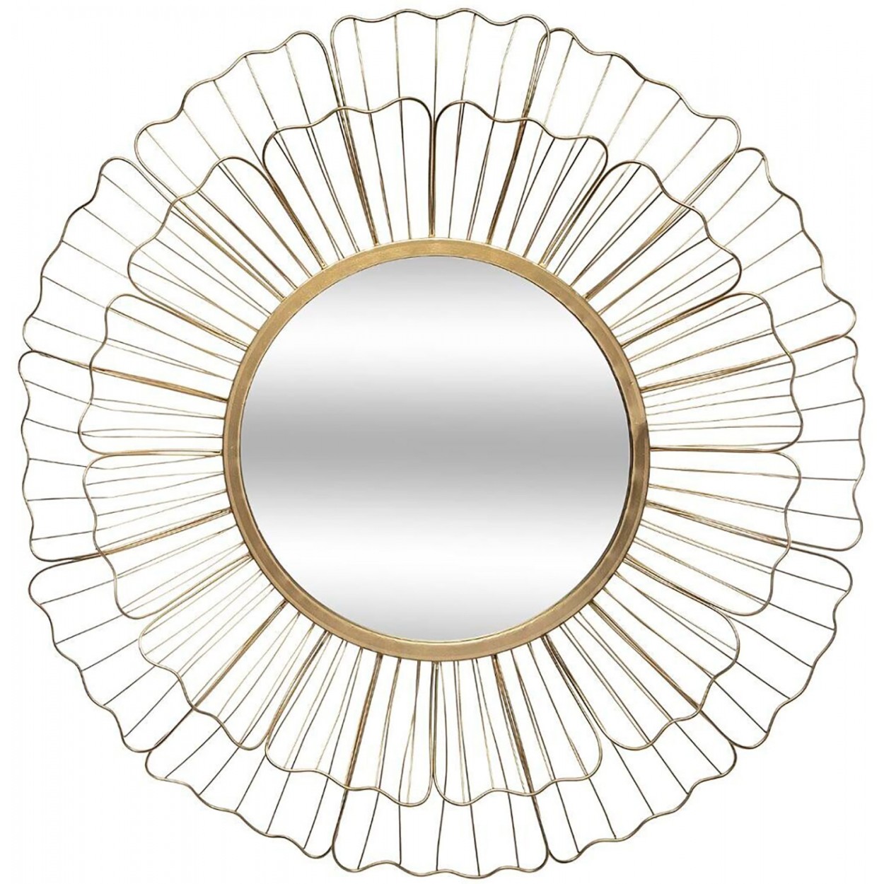 ESPEJO DECORATIVO PARED METÁLICO FLOWY 66,7CM