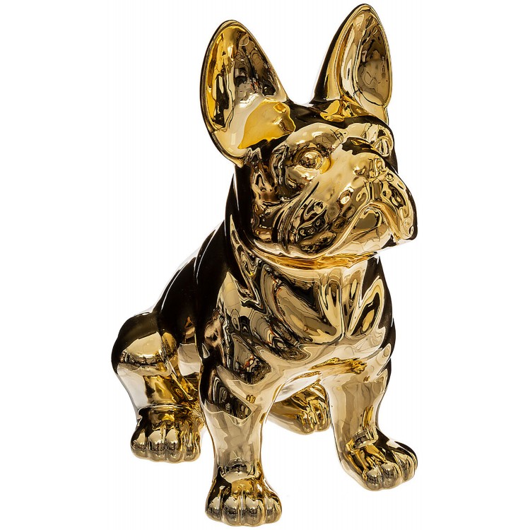 FIGURA DECORATIVA BULLDOG DORADO KRATER