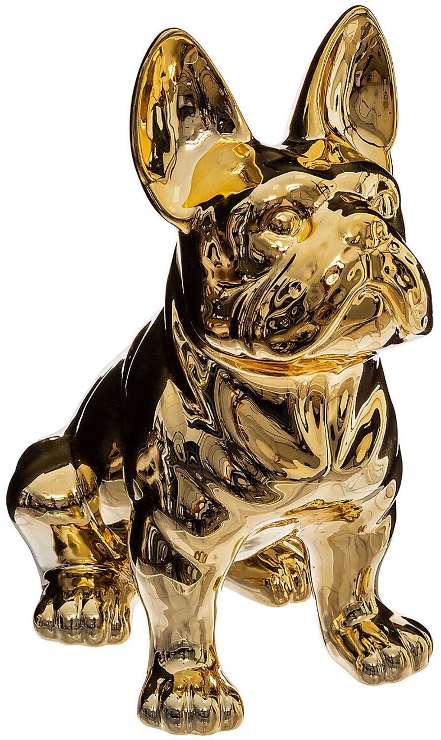 FIGURA DECORATIVA BULLDOG DORADO KRATER
