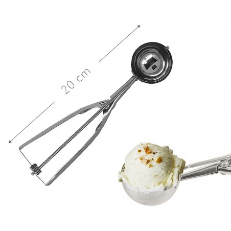 CUCHARA PARA HELADOS DE ACERO INOX 20 CM