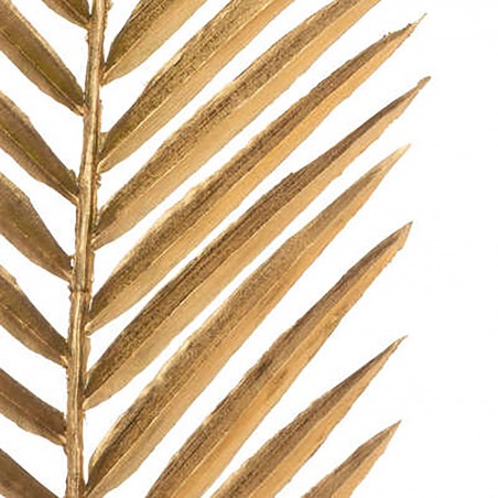 PALMERA Y HELECHO DECORATIVO DORADO CON TALLO 95CM