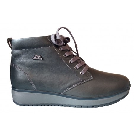 BOTAS DE PIEL COLOR NEGRO Y GRIS. TALLA 36 1/3