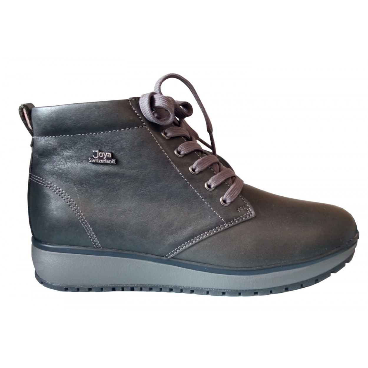 BOTAS DE PIEL COLOR NEGRO Y GRIS. TALLA 36 1/3